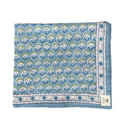 'Green & Blue Tree' Block Printed Cotton Towel