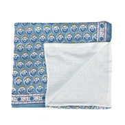 'Green & Blue Tree' Block Printed Cotton Towel