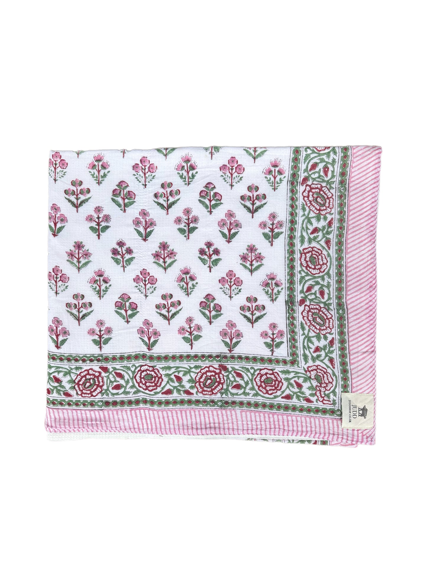 'Pink Trees' Block Printed Cotton Towel