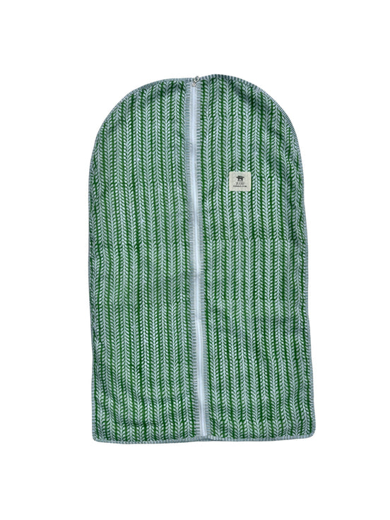 'Palma' Green Cotton Garment Bag – Clothes Cover