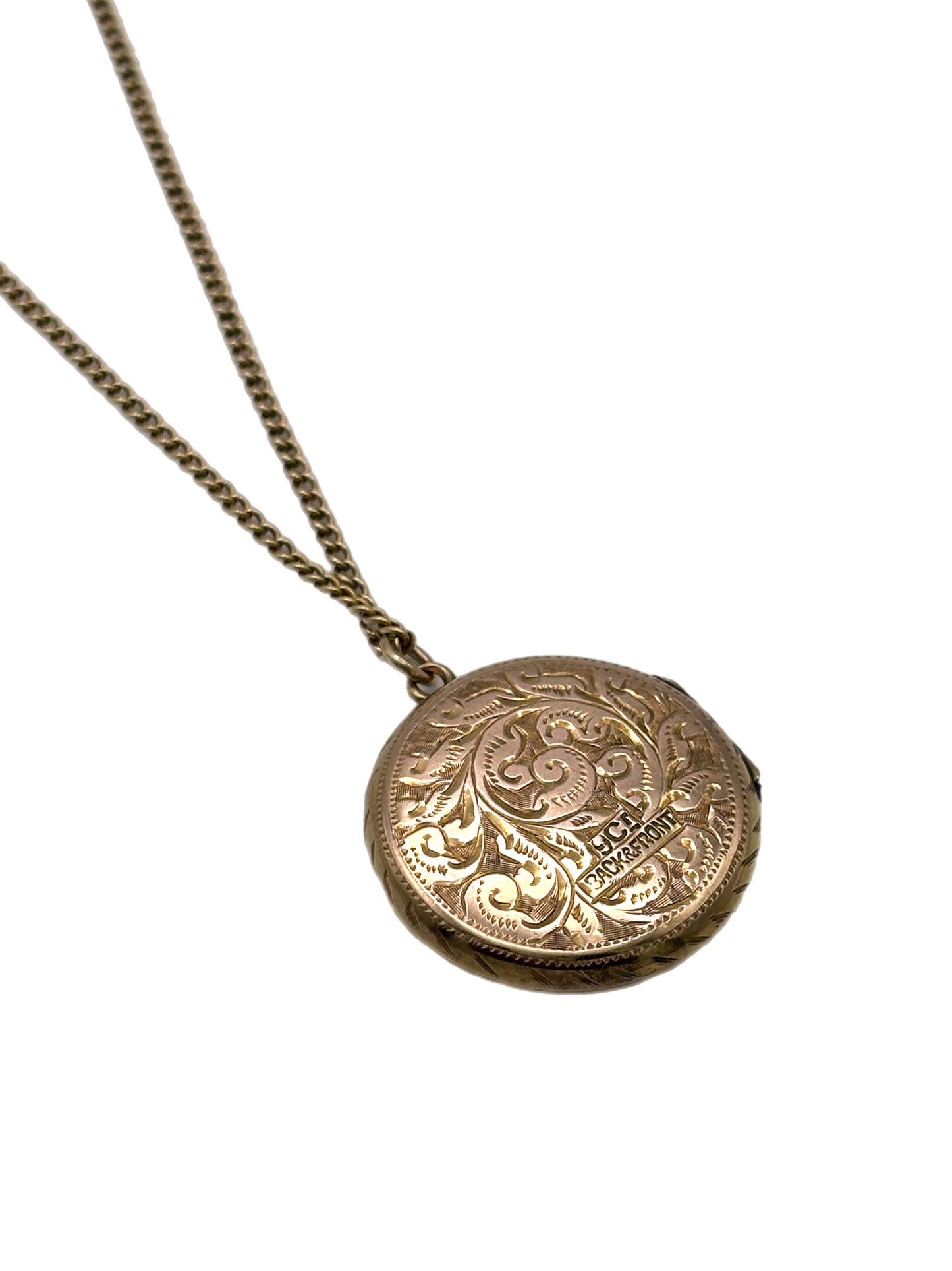 Circular 9ct Locket Necklace