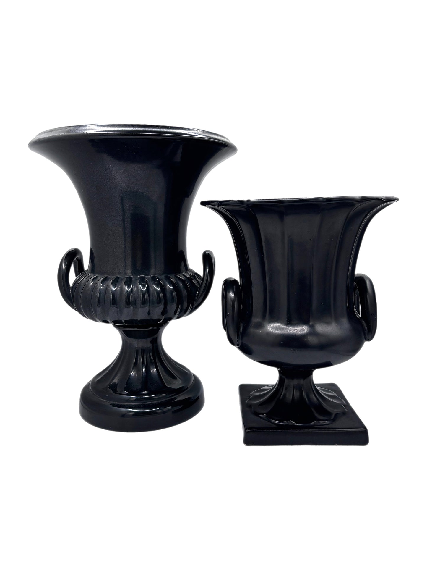 Vintage Black Trophy Vases