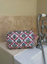'Pink Trellis' Block Printed Sponge Bag/Washbag