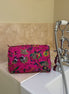 'Vivid Pink Birds' Block Printed Sponge Bag/Washbag