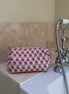 'Pink Tree & Leaves' Block Printed Sponge Bag/Washbag