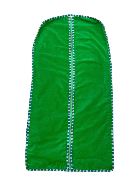 Bright Green Velvet Clothes Cover/Garment Bag