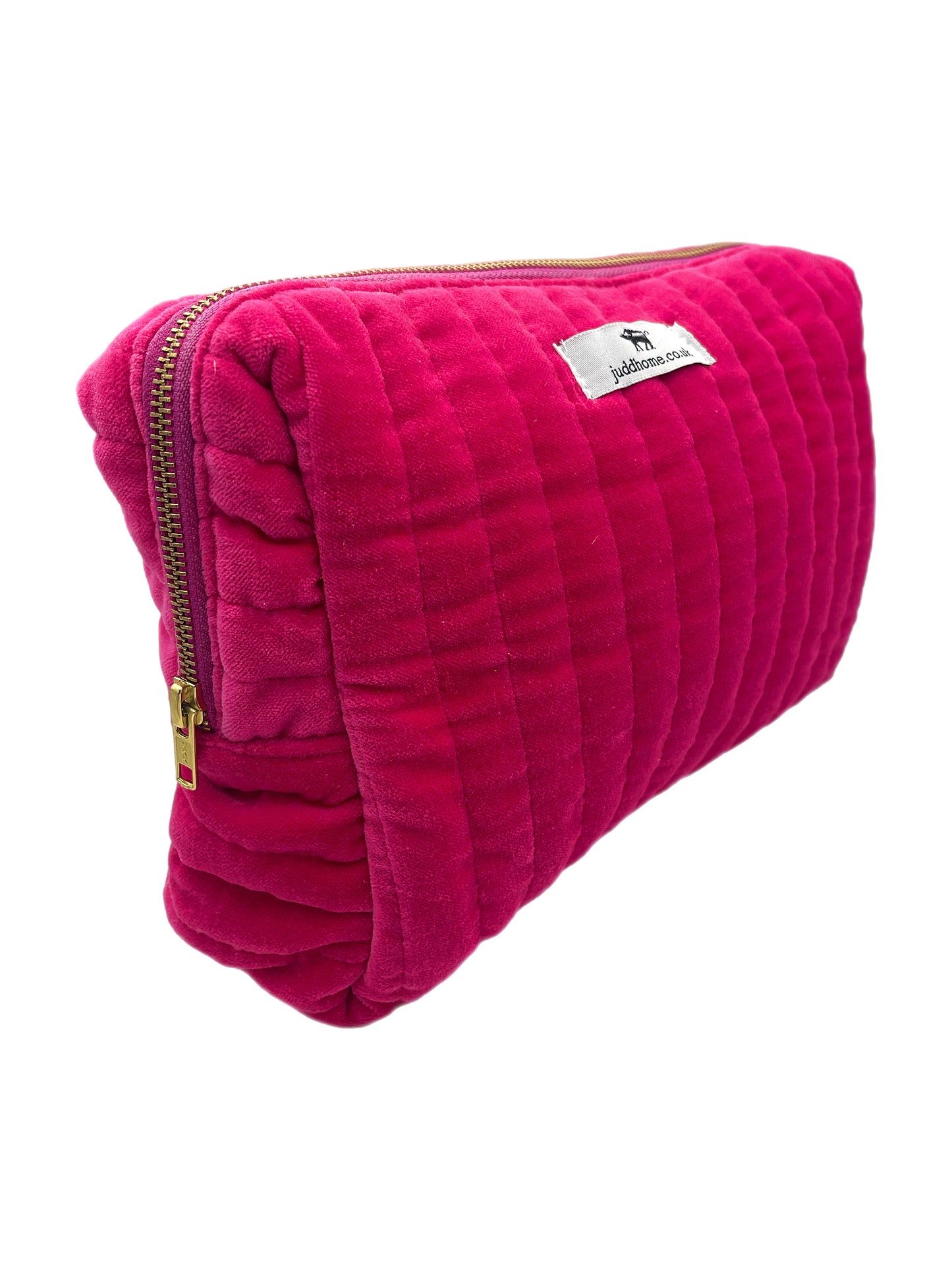 Large Pink Velvet Sponge Bag