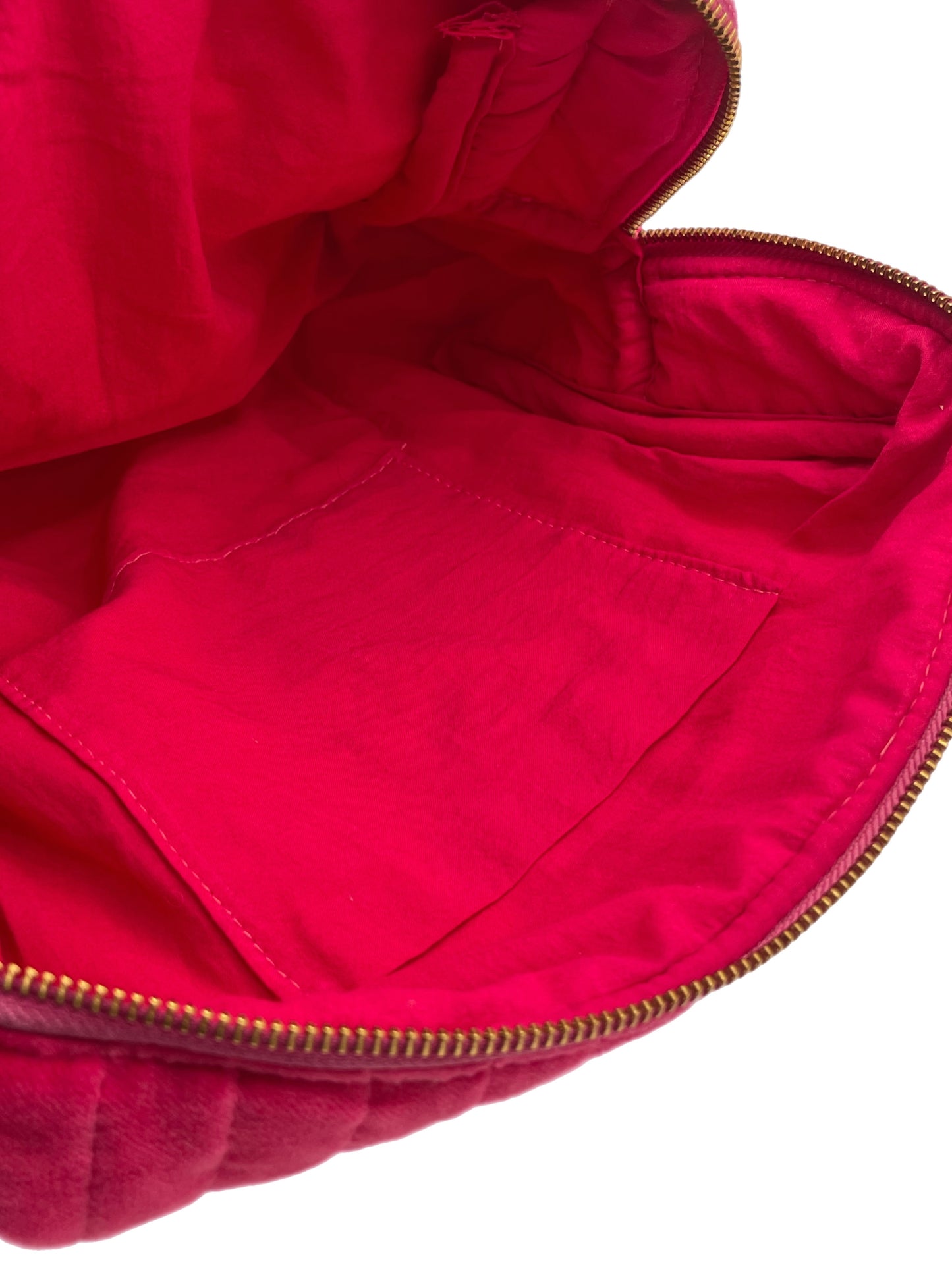 Large Pink Velvet Sponge Bag