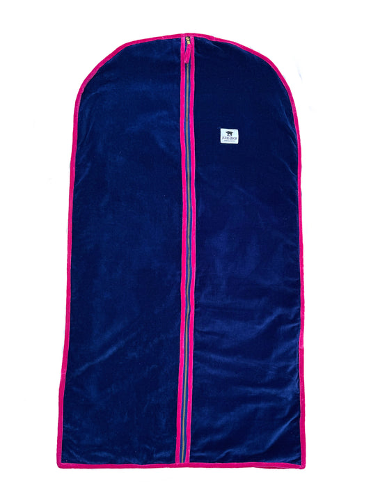 Pink and Navy Clothes Cover/Garment Bag