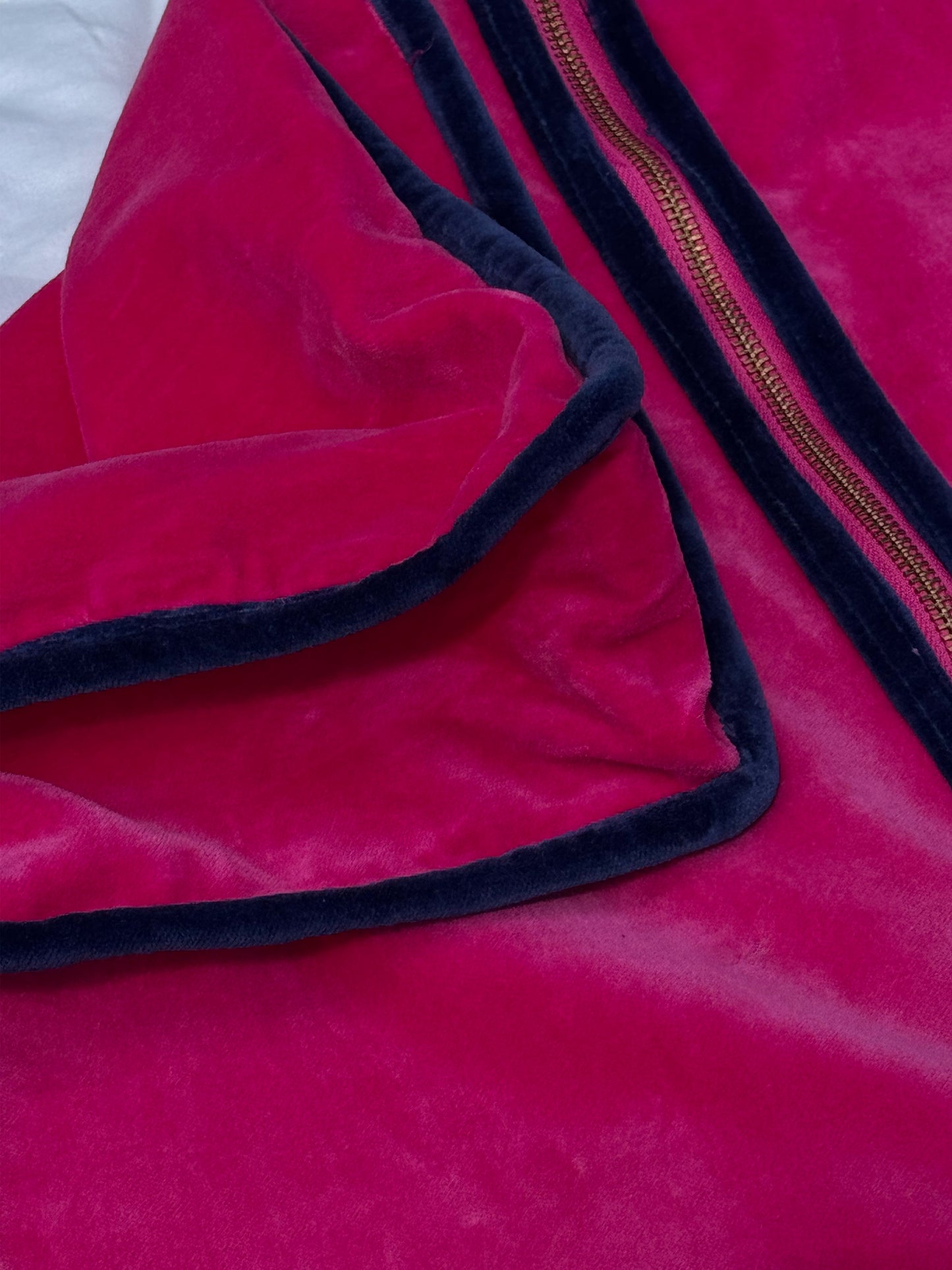 Pink and Navy Trimmed Clothes Cover/Garment Bag