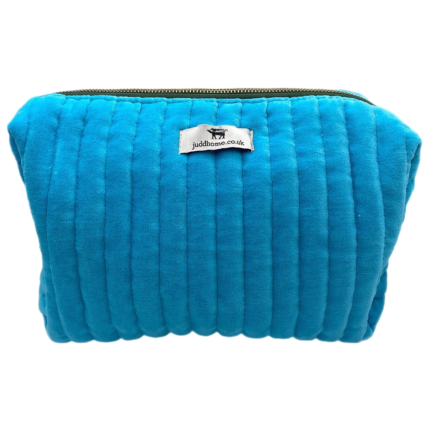 Large Turquoise Velvet Sponge Bag