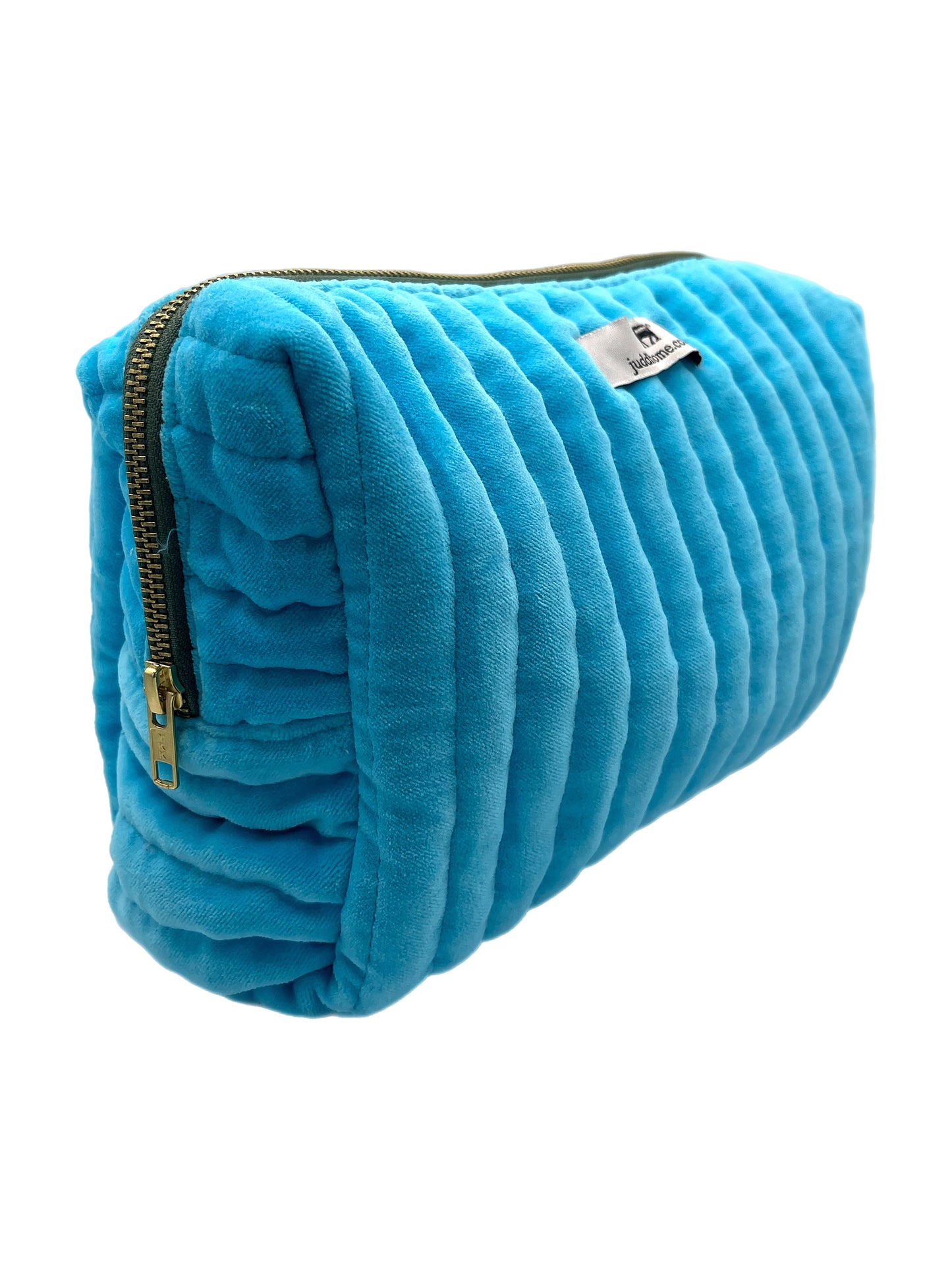 Large Turquoise Velvet Sponge Bag