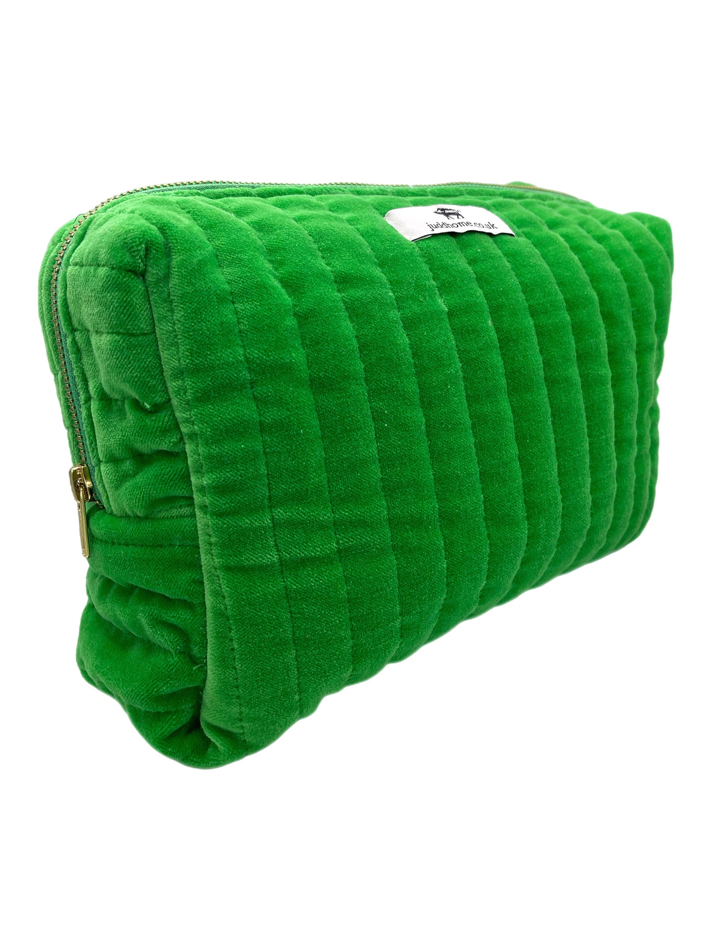 Large Bright Green Velvet Sponge Bag