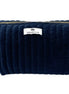 Large Navy Velvet Sponge Bag