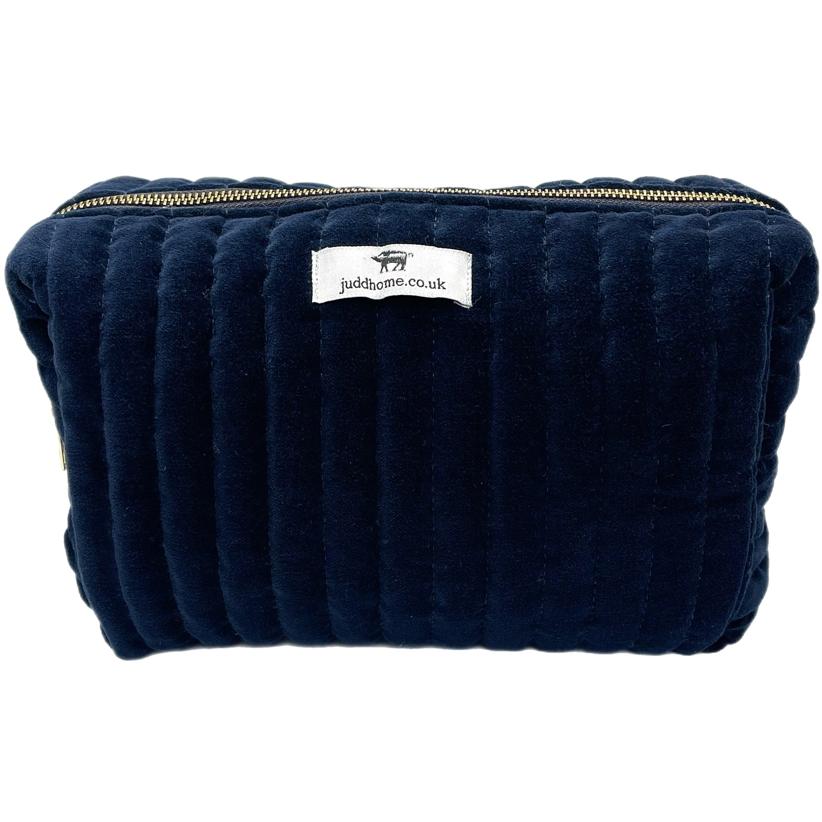 Large Navy Velvet Sponge Bag – Judd.co.uk