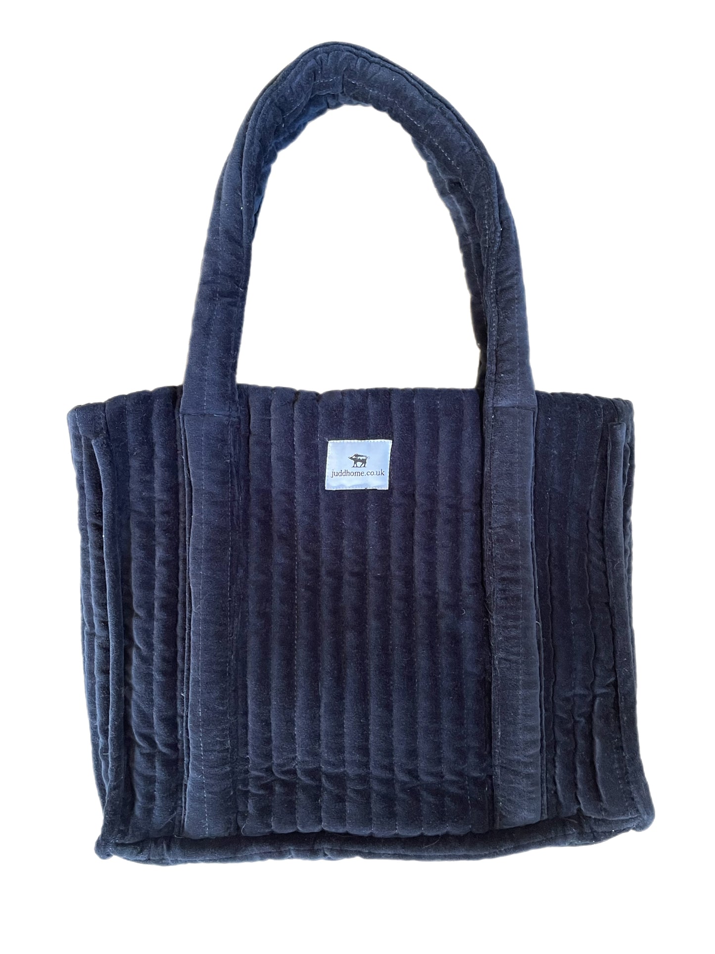 Navy Velvet Tote Bag