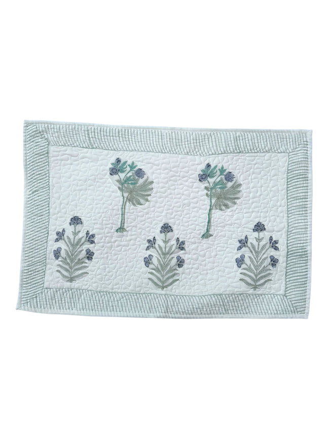 Blue Tree & Foliage Quilted Cushion/Pillowcases