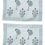 Blue Tree & Foliage Quilted Cushion/Pillowcases