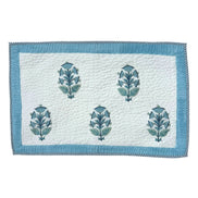 Electric Blue Foliage Quilted Cushion/Pillowcases