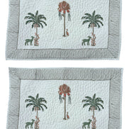Goat & Palmtree Quilted Cushion/Pillowcases