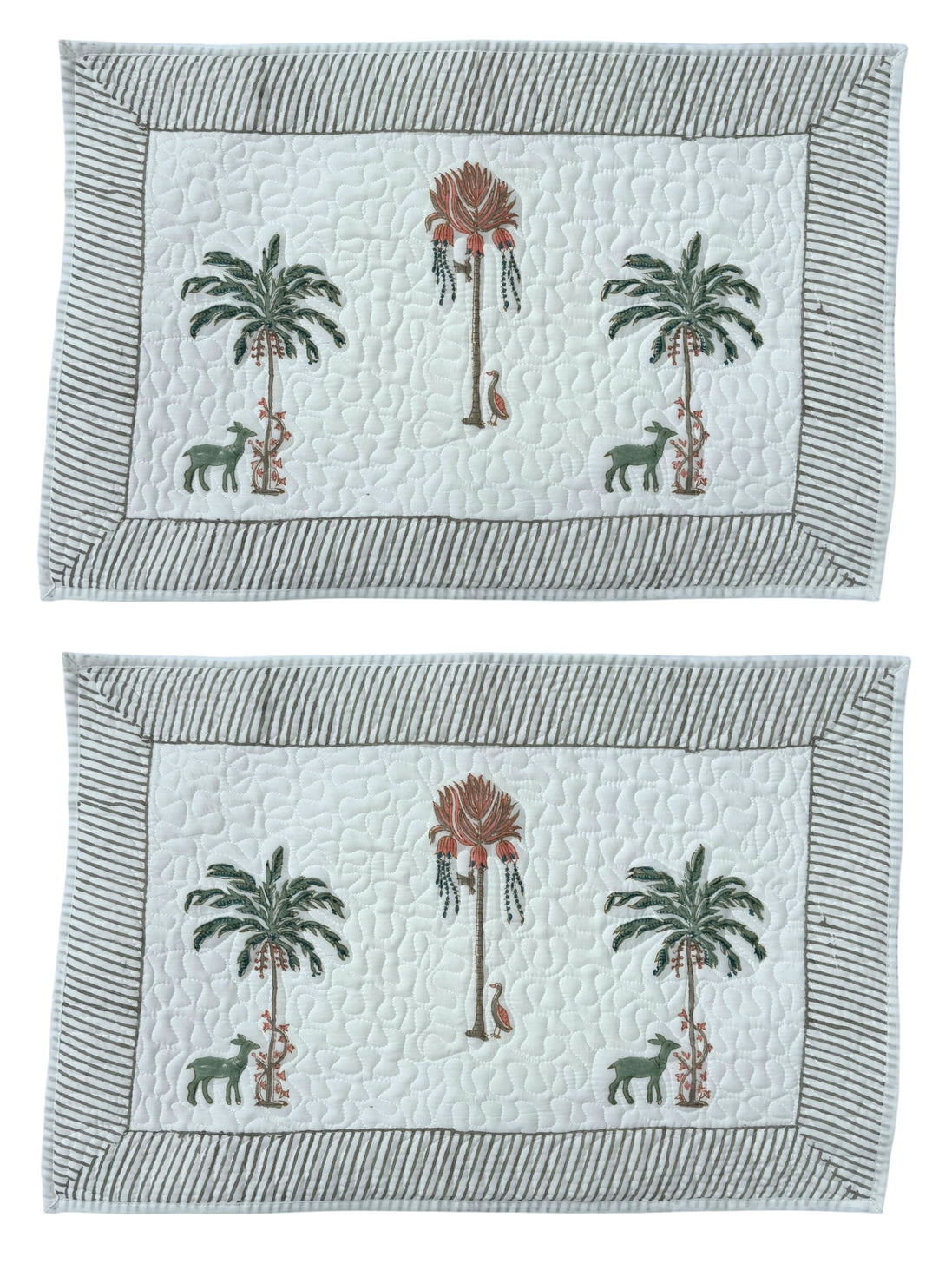 Goat & Palmtree Quilted Cushion/Pillowcases