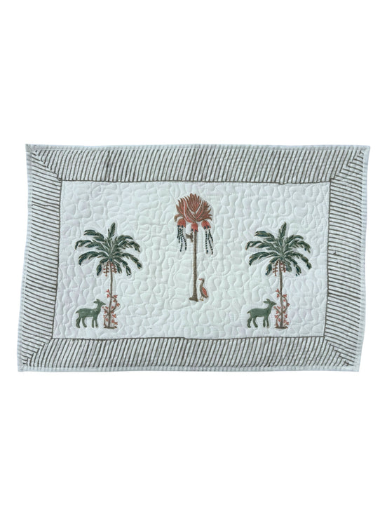 Goat & Palmtree Quilted Cushion/Pillowcases