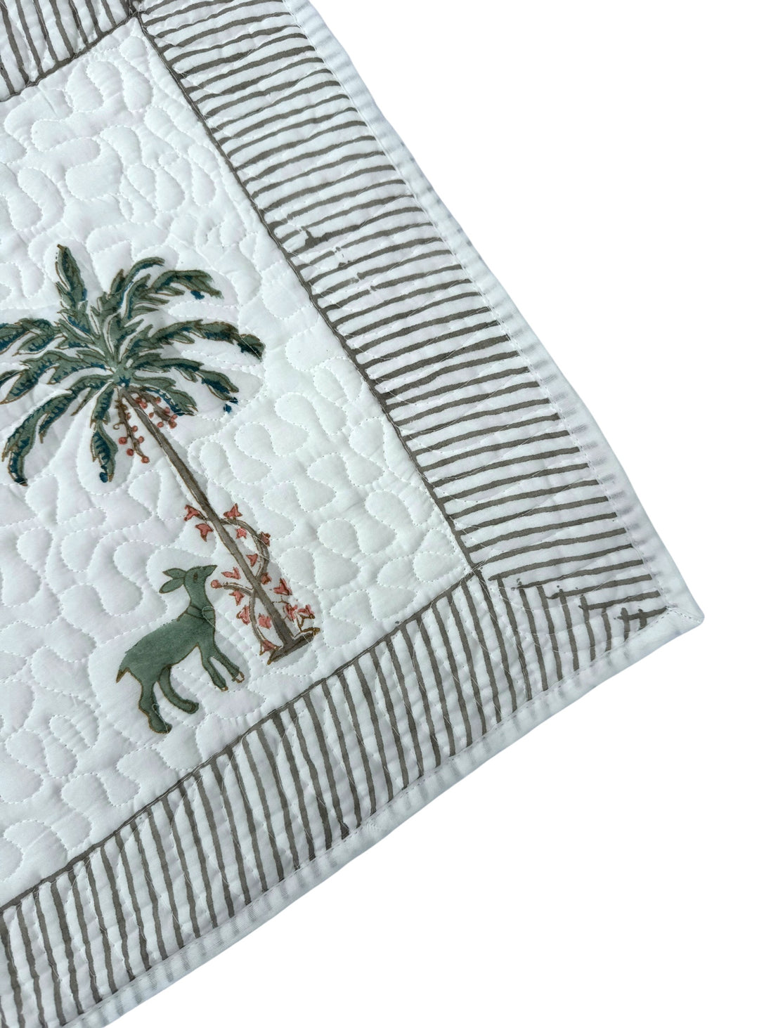 Goat & Palmtree Quilted Cushion/Pillowcases