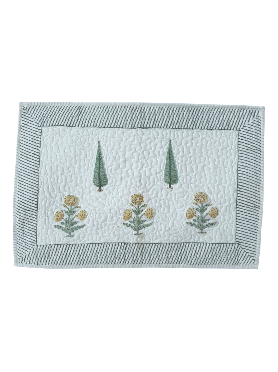 Yellow Shrub & Cypress Quilted Cushion/Pillowcases