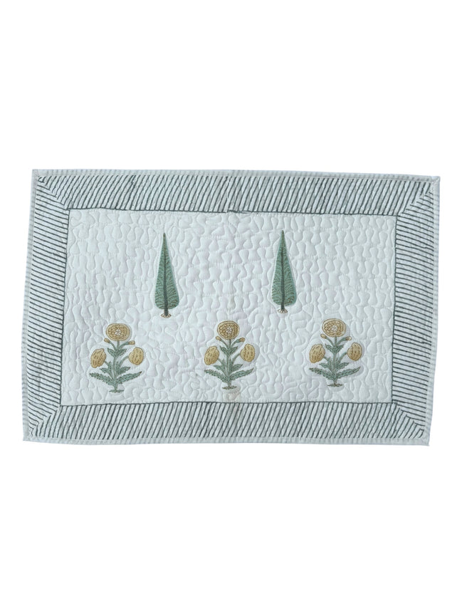 Yellow Shrub & Cypress Quilted Cushion/Pillowcases
