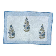 Blue Leaf & Shrub Quilted Cushion/Pillowcases