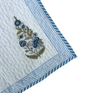 Blue Leaf & Shrub Quilted Cushion/Pillowcases