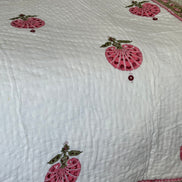 Pink Fan Flower Bedspread