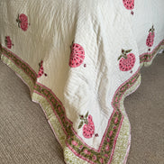 Pink Fan Flower Bedspread