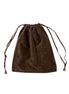 Mushroom Velvet Drawstring Bag