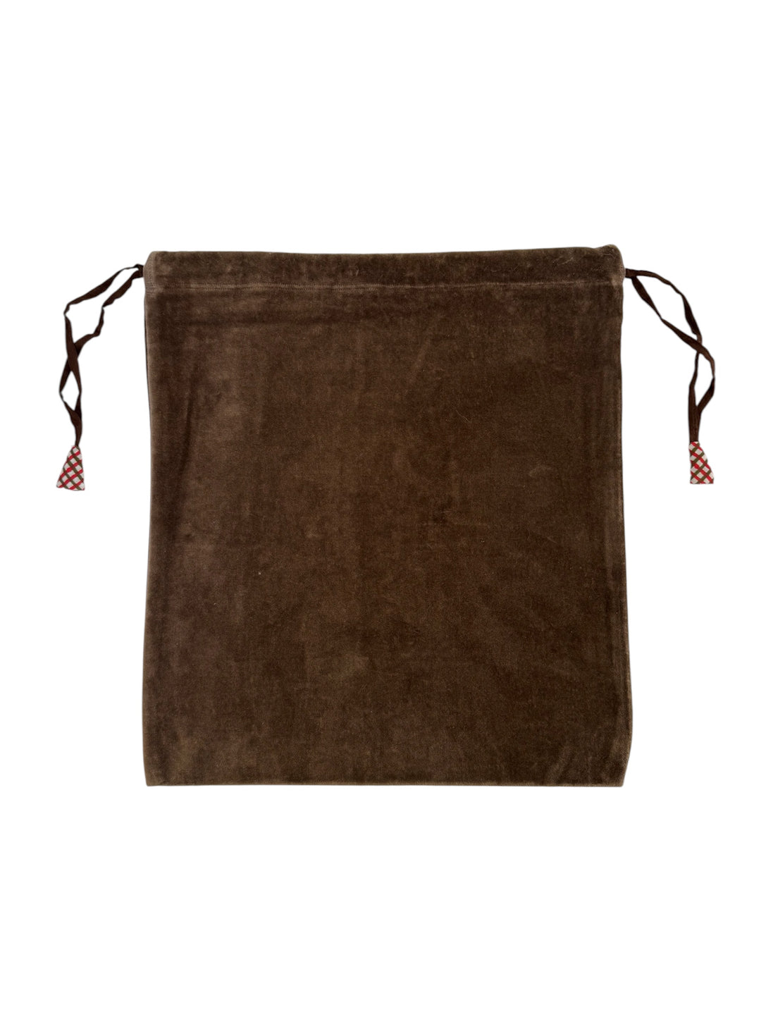 Mushroom Velvet Drawstring Bag