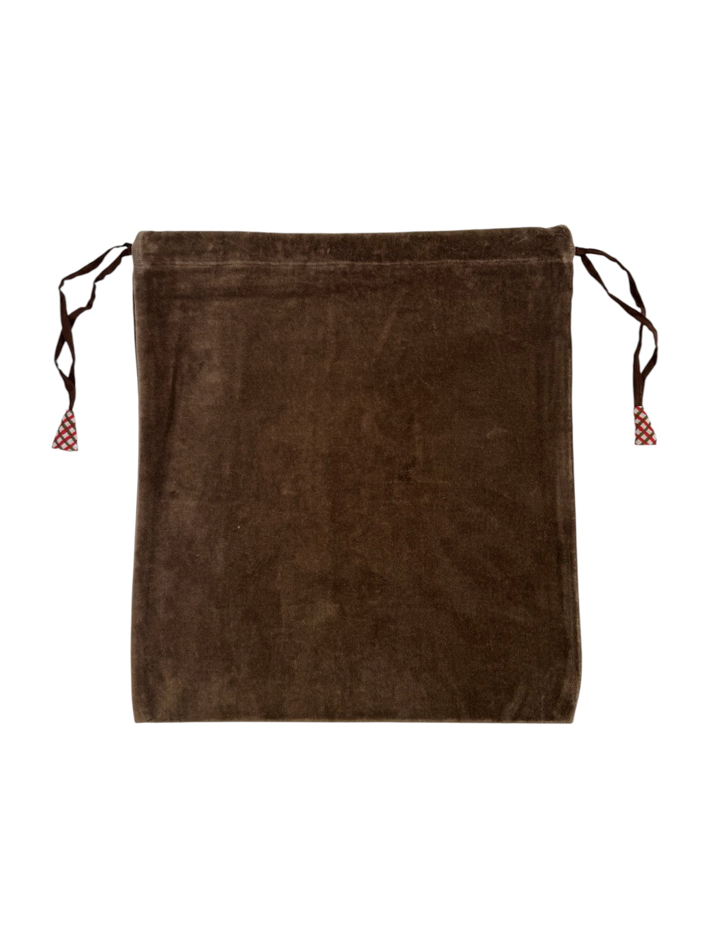 Mushroom Velvet Drawstring Bag