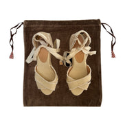 Mushroom Velvet Drawstring Bag