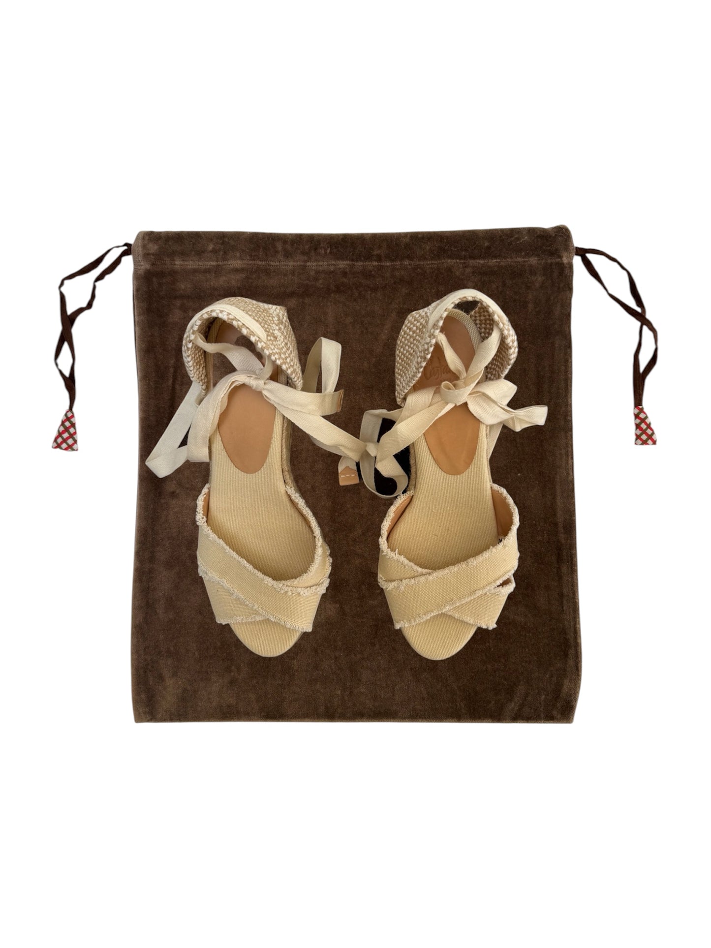 Mushroom Velvet Drawstring Bag