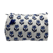 'Blue Trees' Block Printed Sponge Bag/Washbag Sponge Bag