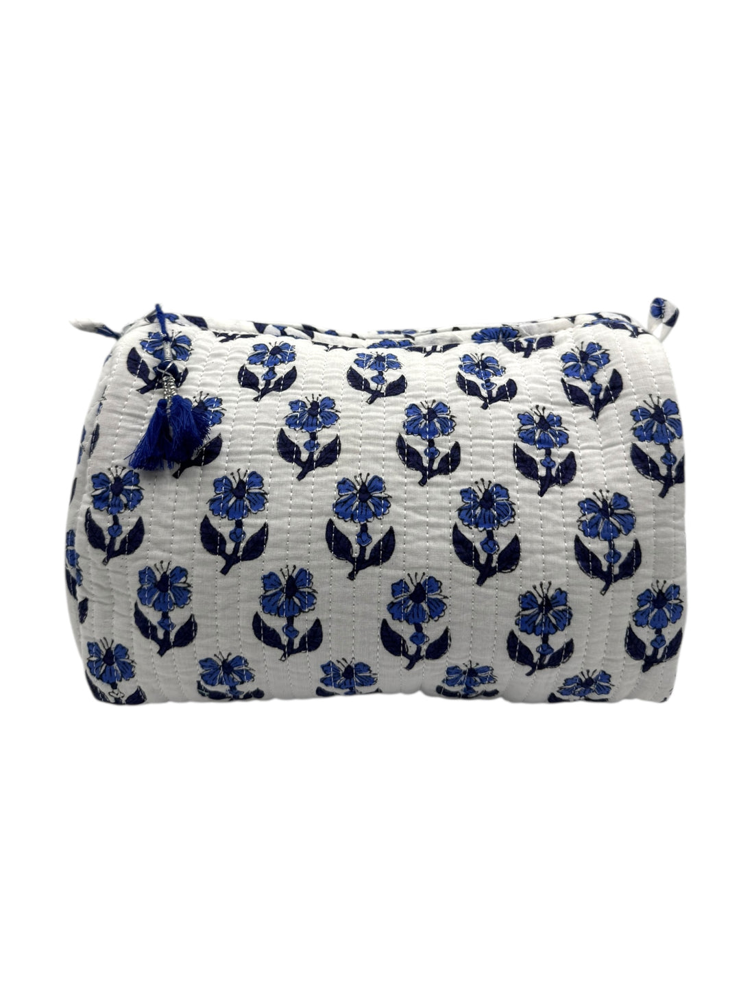 'Blue Trees' Block Printed Sponge Bag/Washbag Sponge Bag
