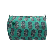 'Flower and Green' Block Printed Sponge Bag/Washbag