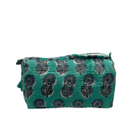 'Flower and Green' Block Printed Sponge Bag/Washbag