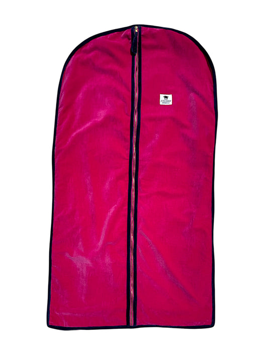 Pink and Navy Trimmed Clothes Cover/Garment Bag