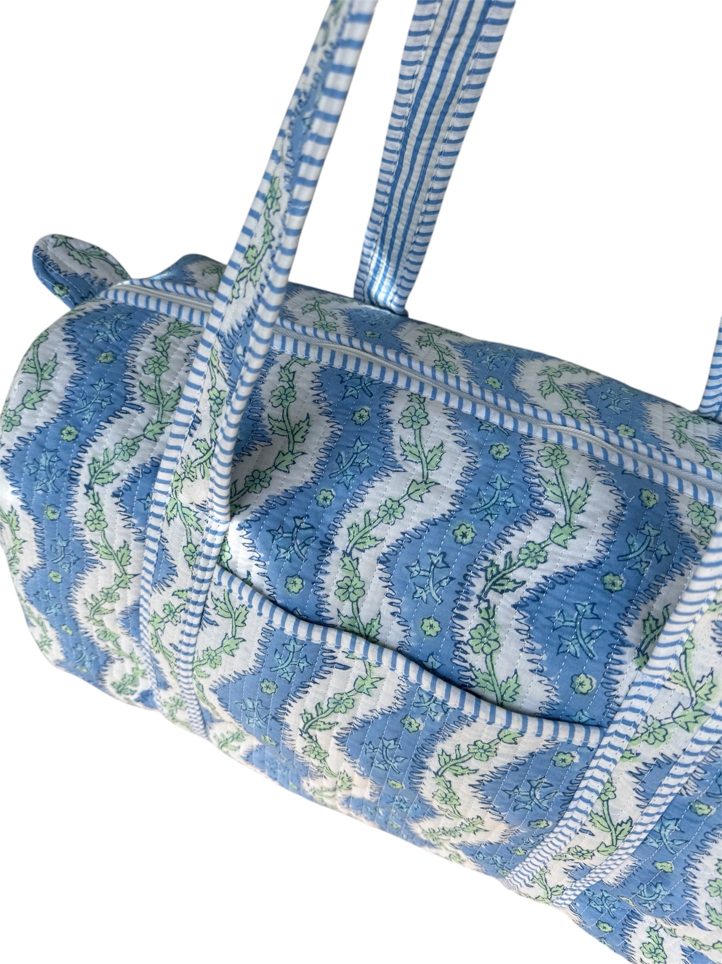 'Arles' Block Print Overnight Bag