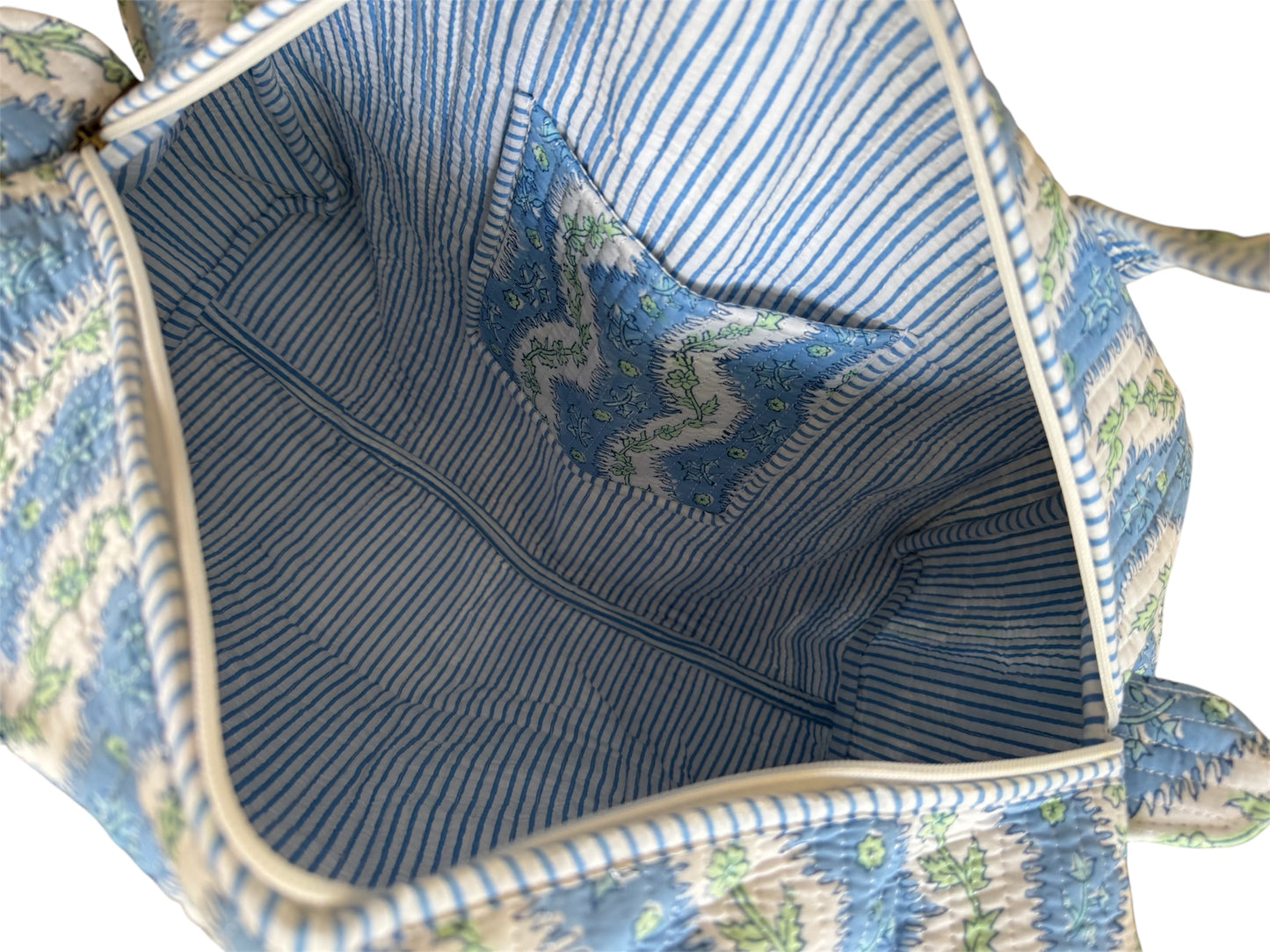 'Arles' Block Print Overnight Bag