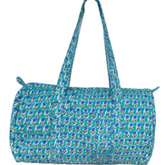 'Green Forest' Block Print Overnight Bag