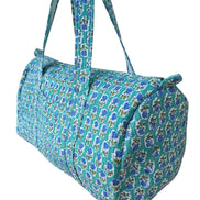 'Green Forest' Block Print Overnight Bag