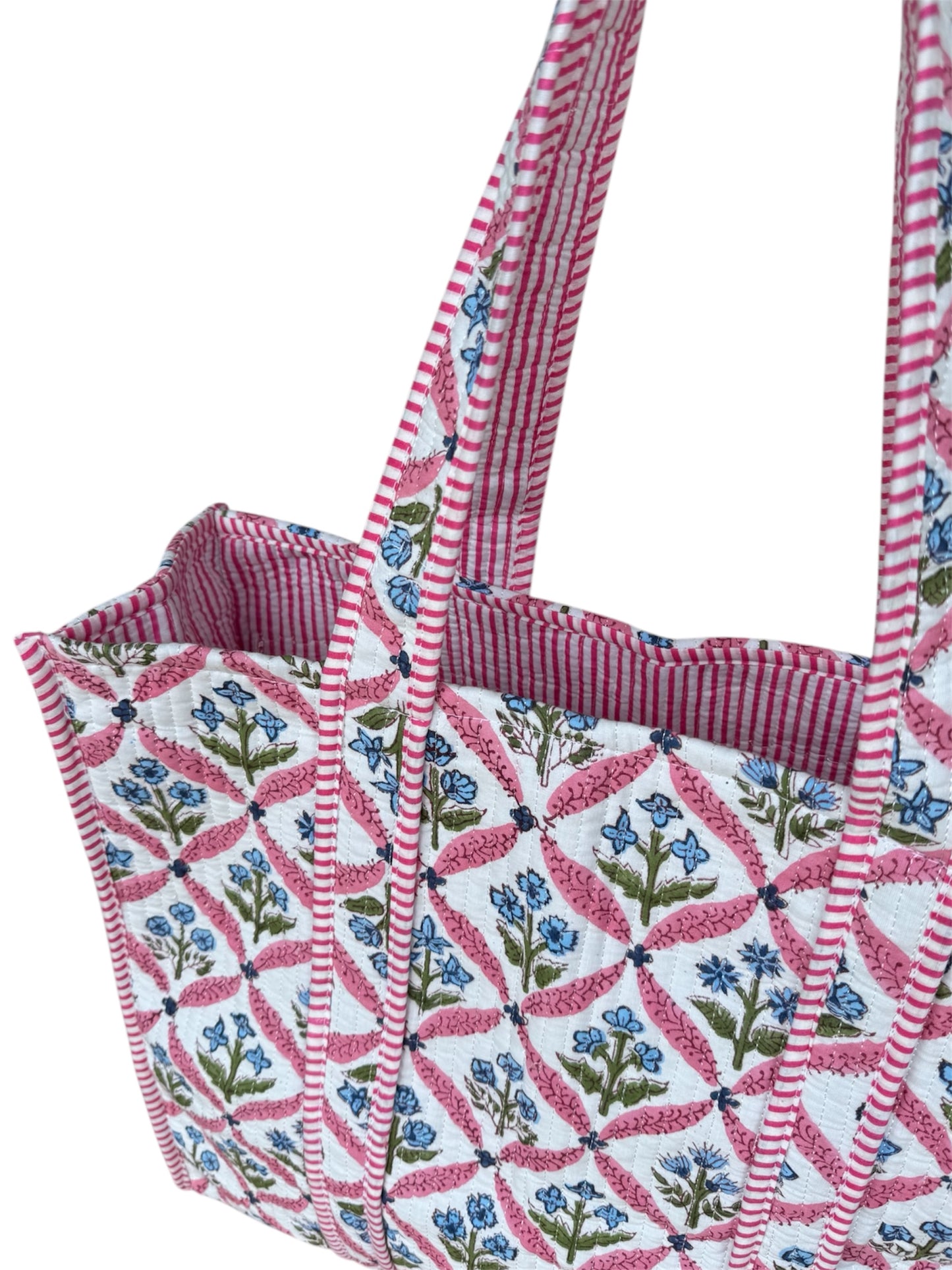 'Pink Trellis' Tote Bag