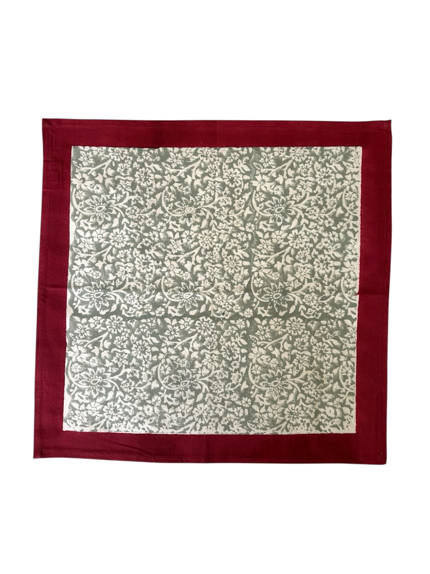 Red and Taupe Foliage Placemats - Set of 6