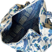 'Blue Dandelion' Block Print Overnight/Weekend Bag